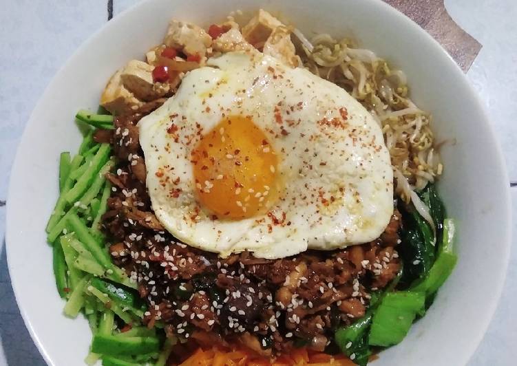 Resep BibimBap 🍱 Korean Rice Bowl Anti Gagal