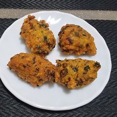 A picture of Yellow Mung Dal Vadas.