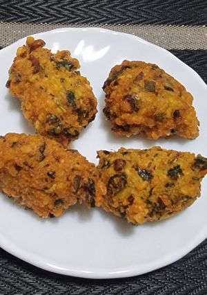 A picture of Yellow Mung Dal Vadas.