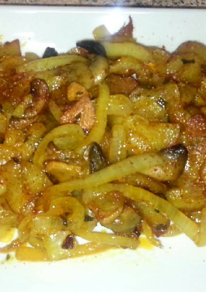 Una foto de Patatas al pimentón-vegano