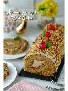 Foto resep Mocca Nougat Roll Cake