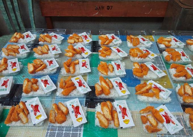 Cara Gampang Menyiapkan Nugget+nasi jajanan SD Anti Gagal