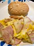 Eggs with Canadian Bacon
