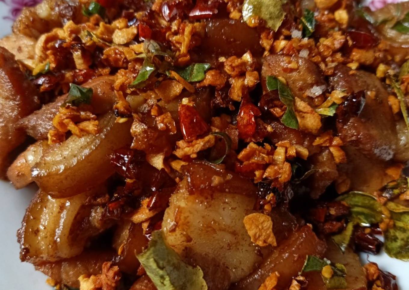 Spicy garlic belly pork