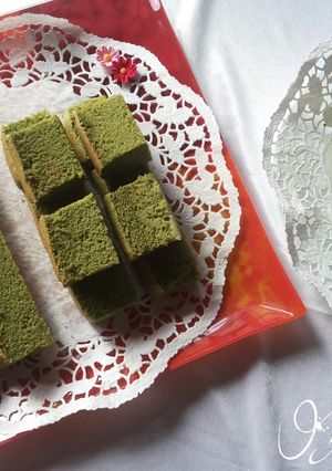 Foto resep Ogura Cake Green Tea