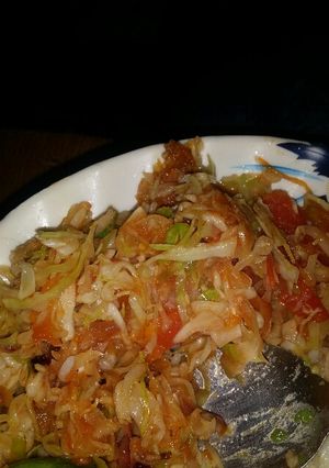 A picture of Fried cabbage.