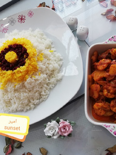 عکسی از دستور دوپیازه میگو 🌰🍤