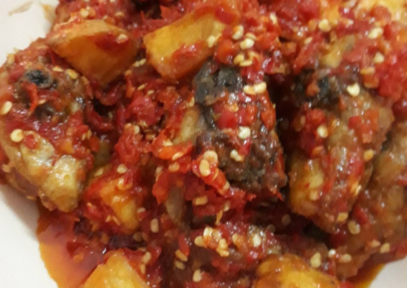 Balado Ayam dan Kentang