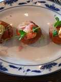 Croquetes de batata com tartar de salmão
