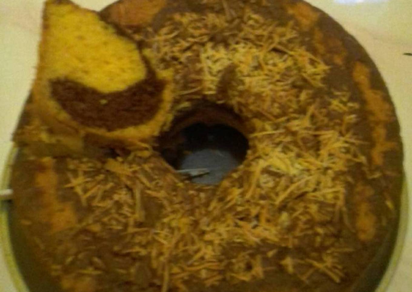 Bolu marmer coklat keju telor bebek