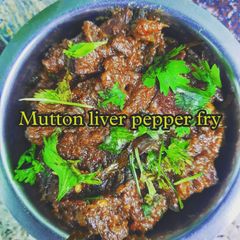 A picture of Mutton liver pepper fry recipe.