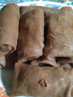 Foto resep Dadar Gulung Pisang Coklat eggless