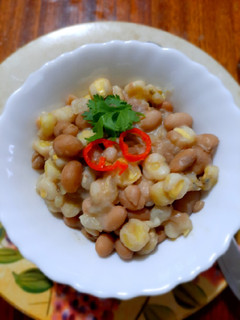 A picture of Muthokoi (Dehulled maize and beans salsa).