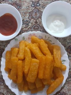 عکسی از دستور پفک سیب زمینی