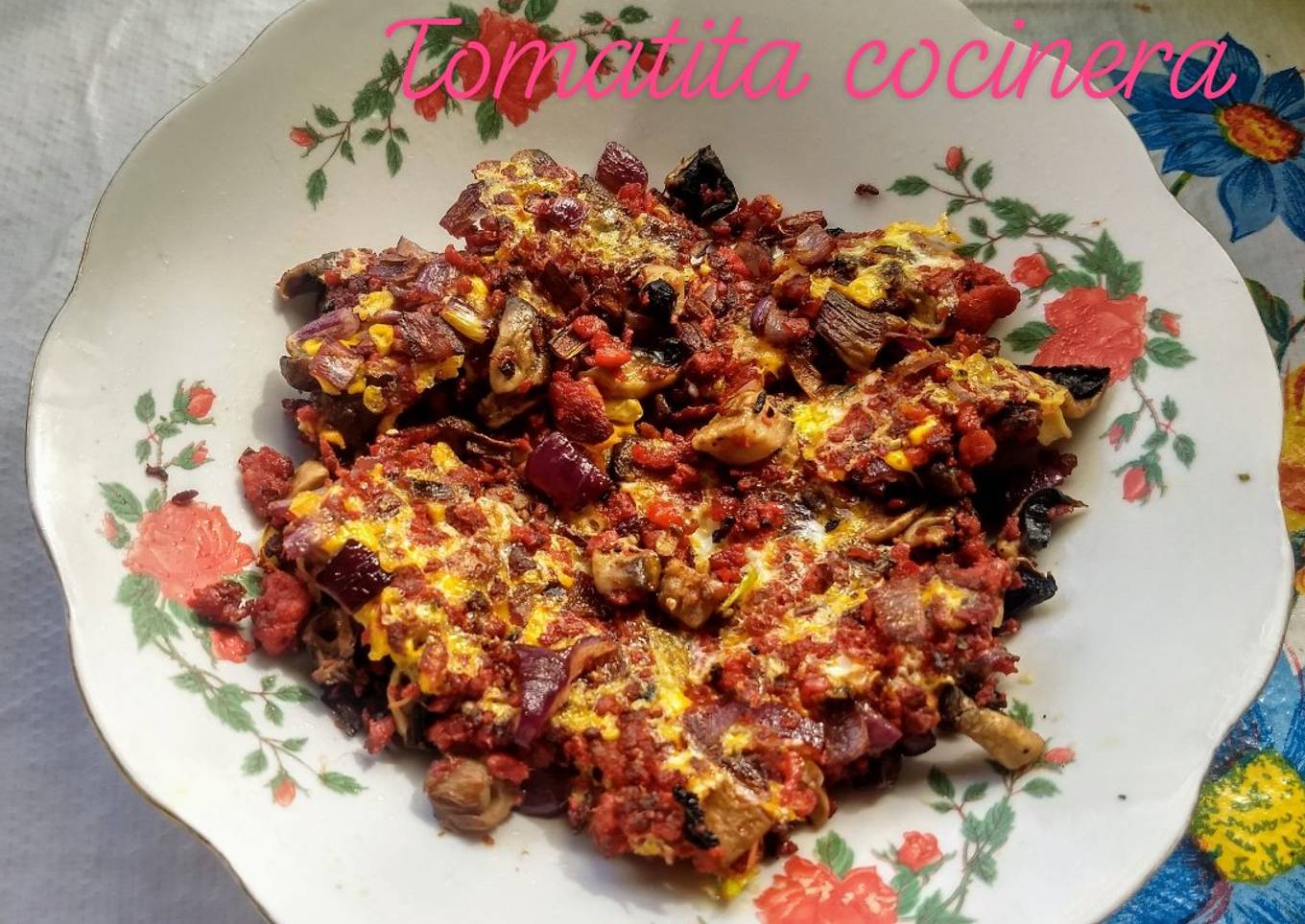 Huevo con longaniza de soya