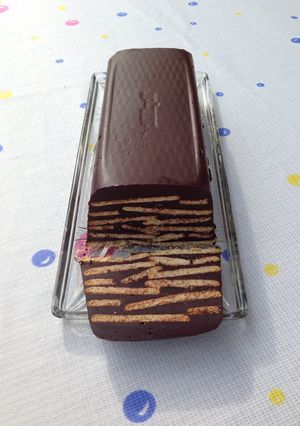 Una foto de Tarta de galletas y chocolate