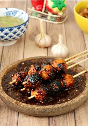 Foto resep Bakso Bakar Pedas Aroma Bawang (ala Pak Man)