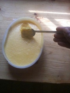 A picture of Mango ice-cream.