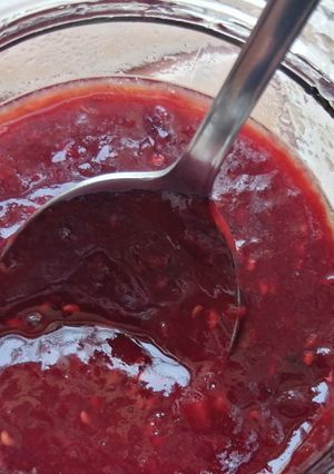 Málnás szilvalekvár recept fotója