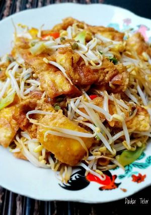 Foto resep Dadar telur cah taoge