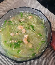 canh bầu nấu tỏi