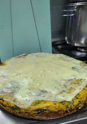 Una foto de Budín de espinaca y queso