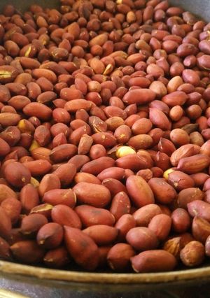 A picture of Karanga/peanuts pan dried.