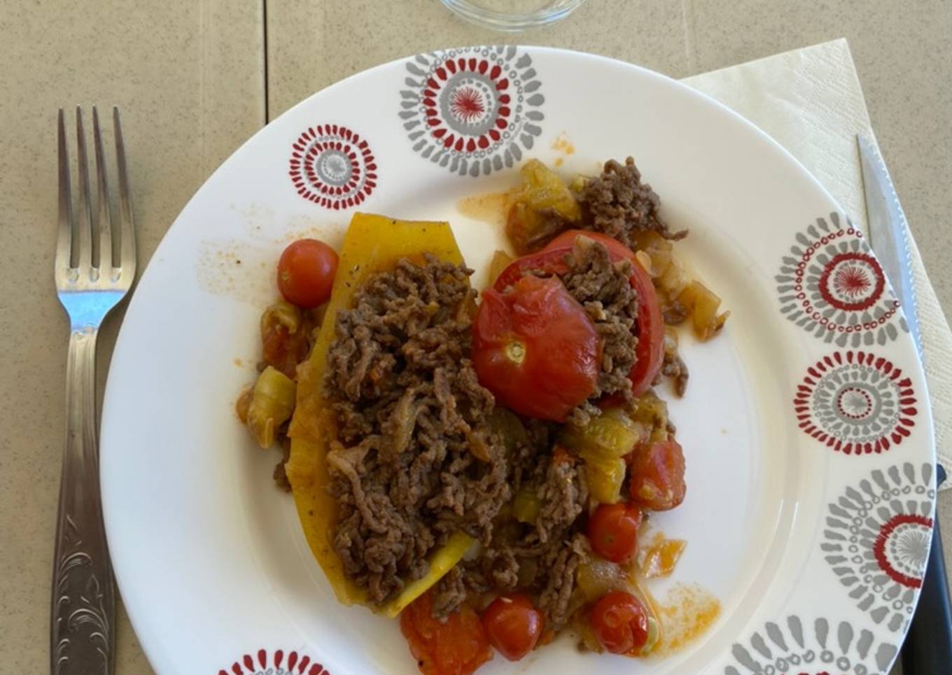 Tomates et courgettes farcies à la poêle