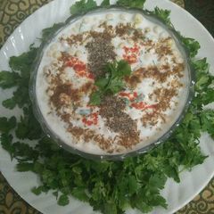 A picture of Mint coriander raita.