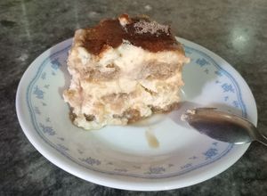 Una foto de Tiramisú con malta