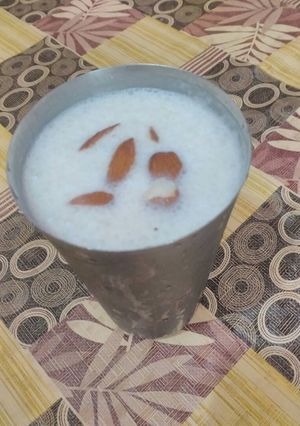 A picture of Almond banana shake.