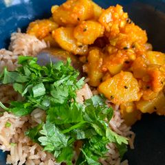 A picture of Nepali style Aloo Dum.