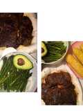 Tasteful steak & asparagus with avocado and corn 🤤
