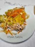 Salmone in cartoccio con Zucca Butternut, porro e timo