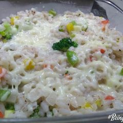 Risotto with red parboiled rice A picture of Risotto with red parboiled rice.