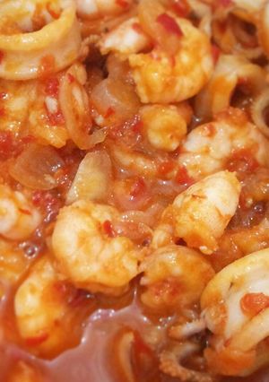 Foto resep Cumi udang sambal bawang