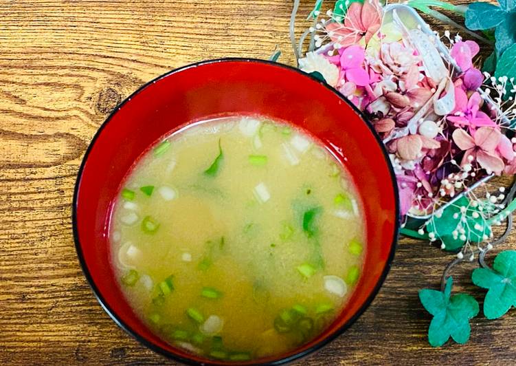 Recipe of Favorite Shrimp Stock Miso Soup