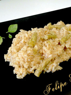 Una foto de Risotto de trigueros