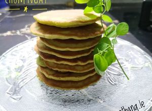 Hình của món Ăn dặm cho bé: Pancake chùm ngây (bánh rán).