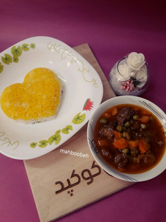 عکسی از دستور خورشت نخود فرنگی و هویج 😊