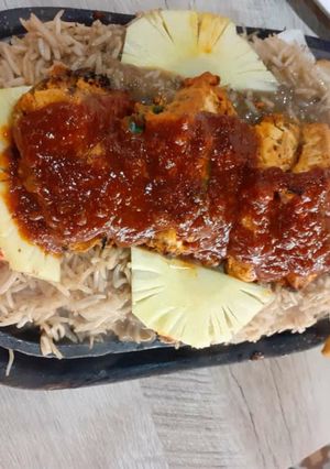 A picture of Veg Shashlik sizzler.