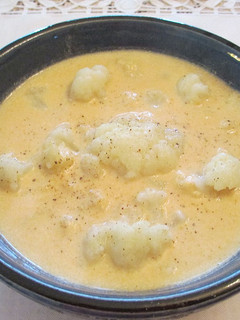 Una foto de Crema de coliflor- fácil