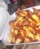 Salchipapas caseras pulpos
