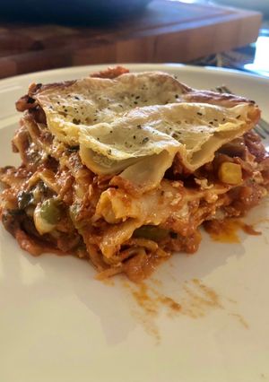Una foto de Lasaña de verduras