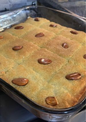 صورة لوصفة بسبوسة