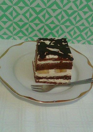 Banános kocka recept fotója