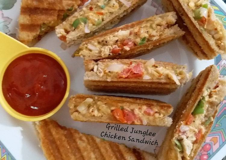 Steps to Prepare Favorite Grilled Junglee Chicken Sandwich