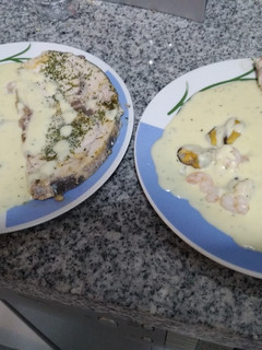 Una foto de Mero en salsa blanca (Thermomix)