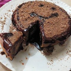 A picture of Wheat flour chocolate Sponge cake.