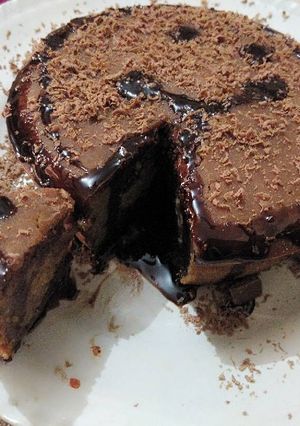 A picture of Wheat flour chocolate Sponge cake.